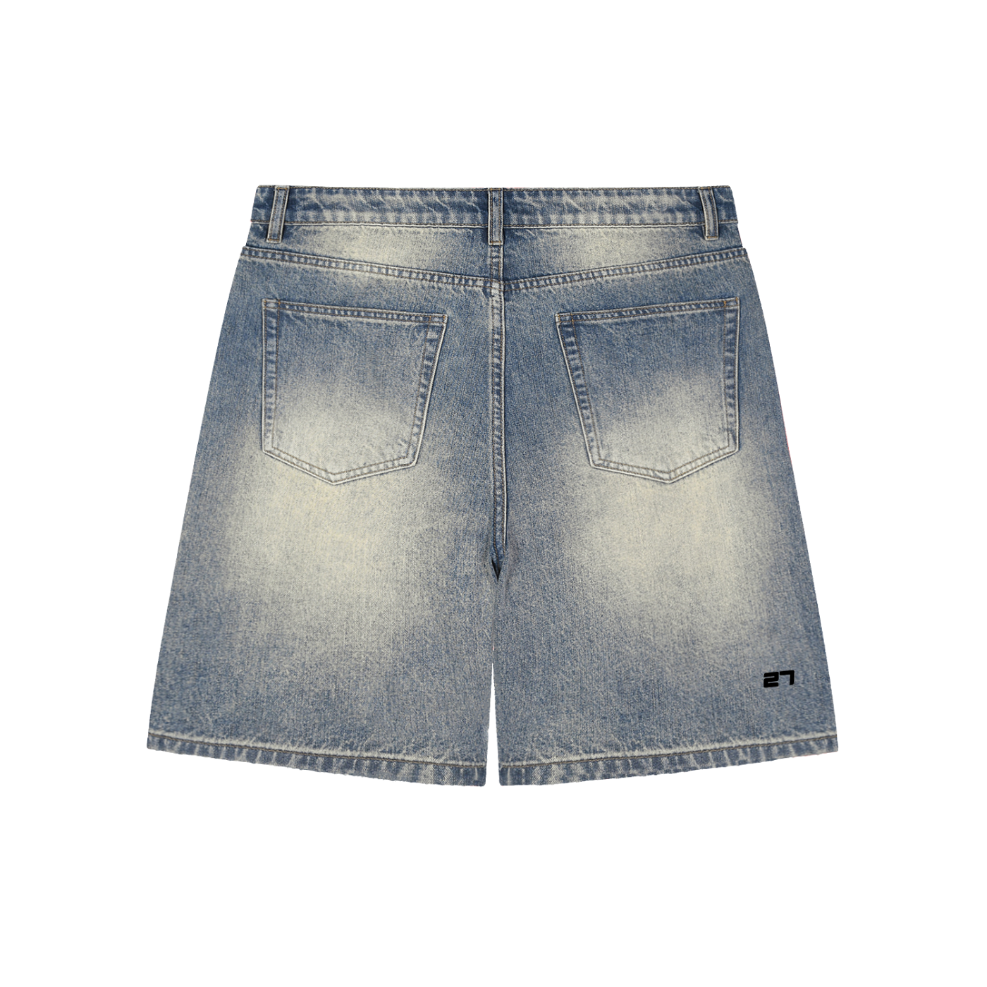 KA Faded Distressed Denim Shorts