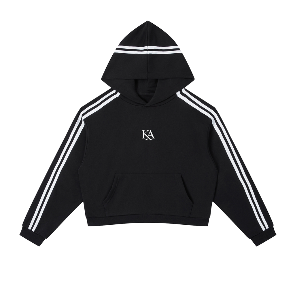 KA Side Stripe Cropped Hoodie