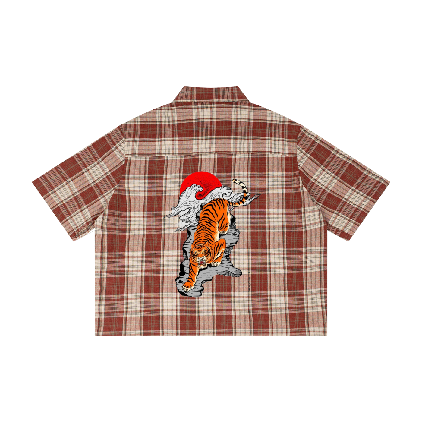 KA Plaid Boxy Short Sleeve Shirt