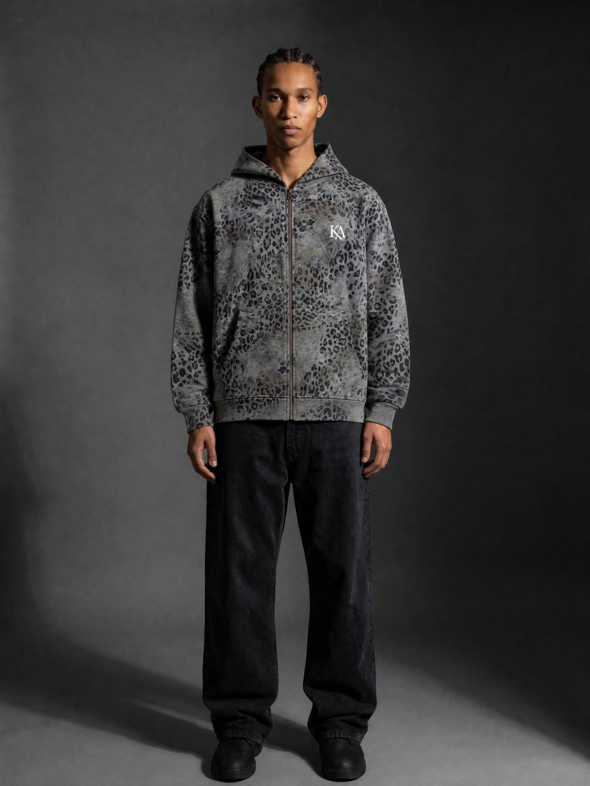 KA Leopard Full Zip Hoodie